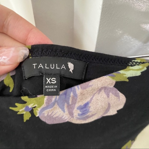 TALULA Black Purple Floral Bodycon Mini Skirt - Picture 3 of 5